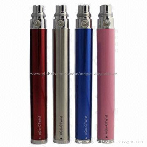 Wholesale eGo-T Batteries with 7 Colors CE4 Atomizers from Purlife, 3-4-hour Charging Time